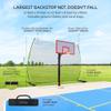 Basketball Net Catcher Basketball Backstop Net Basketball Barrier Nets for Backyard 12 x 10 ft Rebounder to Guard Rebound and Return Basketball with Sand Bags and Carry Bag view 2