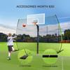 Basketball Net Catcher Basketball Backstop Net Basketball Barrier Nets for Backyard 12 x 10 ft Rebounder to Guard Rebound and Return Basketball with Sand Bags and Carry Bag view 4