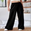 Aleumdr Wide Leg Pants for Women 2025 Fall Elastic High Waisted Sweatpants Casual Long Pants Jogger Pants with Pockets Black Medium view 2