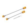 1pair Quick Release Mountain Road Bicycle Front Rear Hub Set Fixed Axle Rod Screws Aluminum Alloy Bike Skewers(1 set gold) view 1