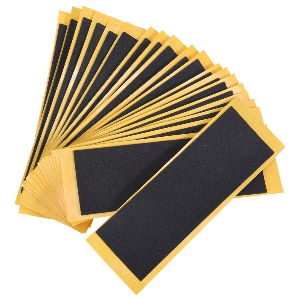 Beuiouer 20Pcs/Lot Black Fingerboard Deck Uncut Tape Stickers Black Foam Grip Tape Stickers 38mmx110mm