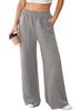 Aleumdr Wide Leg Pants for Women 2025 Fall Elastic High Waisted Sweatpants Casual Long Pants Jogger Pants with Pockets Gray 2X-Large view 1