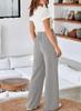 Aleumdr Wide Leg Pants for Women 2025 Fall Elastic High Waisted Sweatpants Casual Long Pants Jogger Pants with Pockets Gray 2X-Large view 4
