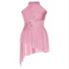 vastwit Women's Lyrical Dance Leotard Dress Rhinestones Mesh Tulle High Low Skirt Contemporary Dance Costume Pink Medium view 3