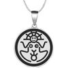 KOVEVE Inca Pacha Mama Mother Nature Engraved Symbol Stainless Steel Jewelry Pendant Necklace Chain view 1