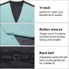 DiBanGu Men's Mint Green Suit Vest Business Dress Waistcoat with 2 Pockets V-Neck Tuxedo Vests for Formal Wedding, Green, M view 4