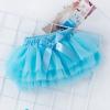 NineFit Basics Girls Rainbow Flower Tulle Skirt Toddler Tutu Girls Clothes Baby Girls Soft Ruffle Mini Skirt (Light Blue, 6-12 Months) view 2
