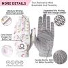 FINGER TEN Golf Gloves Women's Ladies Left Hand or Right Handed Grip Weathersof Value 2 Pack, Fit Size Medium Small Large Pro Design (2 Macaron, Small, Left) view 3