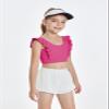 Girls Training Bra Cute Ruffle Sports Bra for Kids Comfort Dance Yoga Crop Top Hot Pink view 3