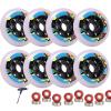 Premium 110mm Speed Inline Skate Wheels 110mm 100mm 90mm Inline Skate Replacement Wheels with Bearings 85A Hardness (8pcs,110mm) view 1