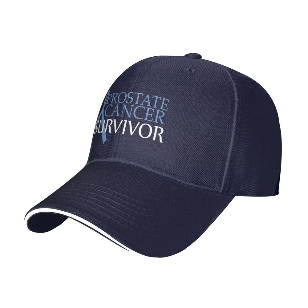 Prostate Cancer Survivor Adjustable Outdoor Leisure Sandwich Hat Baseball Hat Outdoor Fishing Hat Navy Blue