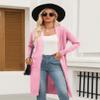 Zeagoo Women's Long Cardigan Sweaters Lightweight Cardigan Shrug Sweaters Spring Elegant Casual Knit Jackets Coat Coverups Pink view 2