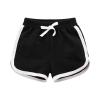 Kids Toddler Boys Girls Cotton Athletic Shorts Solid Color Active Running Shorts for Baby Girl's (Black, 5-6 Years) view 1