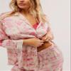 LILTWIST Pink Silk Western Cowgirl Pajamas for Women Satin 2 Piece Floral Pjs Wide Leg Lounge Pants Button down Pj Shirt Set view 2
