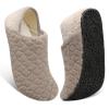 Fires Men's & Women's Slippers with Non-Slip Rubber Sole - Soft, Fuzzy Indoor/Outdoor & Travel Slippers - Light Grey, 9.5-10 Women/8-8.5 Men view 1