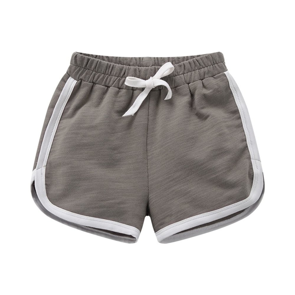 Kids Toddler Boys Girls Cotton Athletic Shorts Solid Color Active Running Shorts for Baby Girl's Boy's (Grey, 2-3 Years)