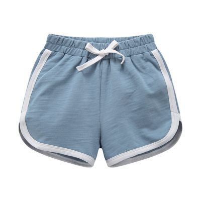 NineFit Basics Kids Toddler Boys Girls Cotton Athletic Shorts Solid Color Active Running Shorts for Baby Girl's Boy's (Blue, 2-3 Years)