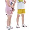 NineFit Basics Kids Toddler Boys Girls Cotton Athletic Shorts Solid Color Active Running Shorts for Baby Girl's Boy's (Pink, 2-3 Years) view 2