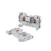 50pcs PT-4 Terminal Block Wiring Connectors Push in Din Rail Mounted Spring Screwless Feed Through Wire Conductors PT4(Gray) view 1