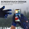 ActFun Winter Gloves Women Windproof Heat Warm Thermal Gloves Men, Anti Slip Touchscreen Cycling Gloves, Outdoor Sport Running Driving Walking Biking Riding Motorcycle Cold Weather Ladies Glove,Blue view 2