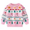 Toddler Christmas Sweater Snowman Girls Knit Crewneck Snowflake Pullover Kids Cute Xmas Pink Clothes Tops 3-7 Years (Pink, 5-6 Years) view 1