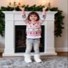 Toddler Christmas Sweater Snowman Girls Knit Crewneck Snowflake Pullover Kids Cute Xmas Pink Clothes Tops 3-7 Years (Pink, 5-6 Years) view 3