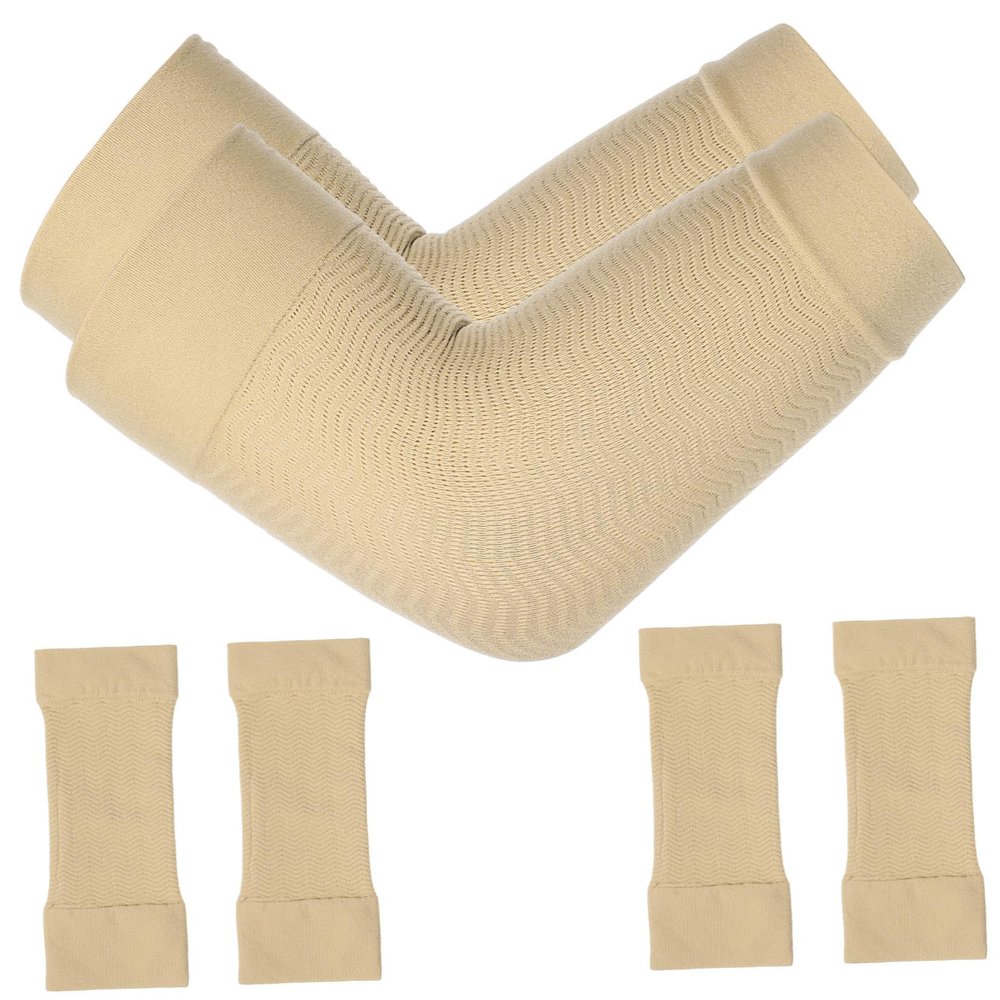 COOLHIYA 3pairs Elastic Arm Sleeves for Sports Comfortable Forearm Elbow Support for Yoga Volleyball and Dance Breathable Multiple Uses Washable Design