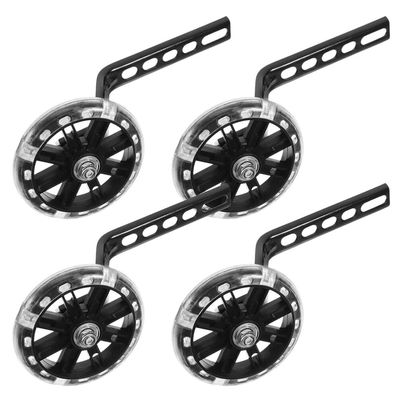 Toddmomy 2pairs Adjustable Bike Stabilizers for Boy Girl Versatile Balance Wheels High Strength Construction Easy to Install and Safe Auxiliary Wheels for Boys and Girls Bicycles Black