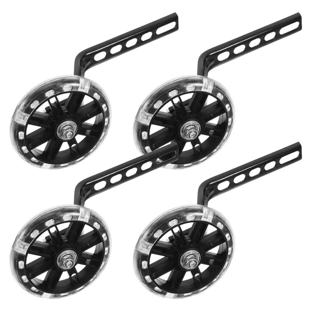 Toddmomy 2pairs Adjustable Bike Stabilizers for Boy Girl Versatile Balance Wheels High Strength Construction Easy to Install and Safe Auxiliary Wheels for Boys and Girls Bicycles Black