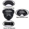 Black Airsoft Tactical Combat Set: Full Face Mask & Helmet with Detachable Adjustable Goggles, Front NVG Bracket & Side Rails - Safety Protection Gear for Air Soft, Bullet PJ Helmets view 3