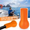 Fishing Rod Butt Cushion, Portable Belly Top Pole Bracket Fish Rod Belly Spherical Barrel, Shock Absorption EVA Foam Stand Up Fishing Pole Holder Base Support for Better Control (Orange) view 2
