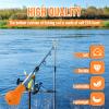 Fishing Rod Butt Cushion, Portable Belly Top Pole Bracket Fish Rod Belly Spherical Barrel, Shock Absorption EVA Foam Stand Up Fishing Pole Holder Base Support for Better Control (Orange) view 3