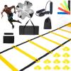 9TH SHOP Speed Ladder Agility Ladder, Football Training Equipment Set-20feet 12 Rungs Speed Ladder,10 Disc Cones, Resistance Parachute, Jump Rope, 4 Resistance Bands view 1