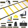 9TH SHOP Speed Ladder Agility Ladder, Football Training Equipment Set-20feet 12 Rungs Speed Ladder,10 Disc Cones, Resistance Parachute, Jump Rope, 4 Resistance Bands view 2