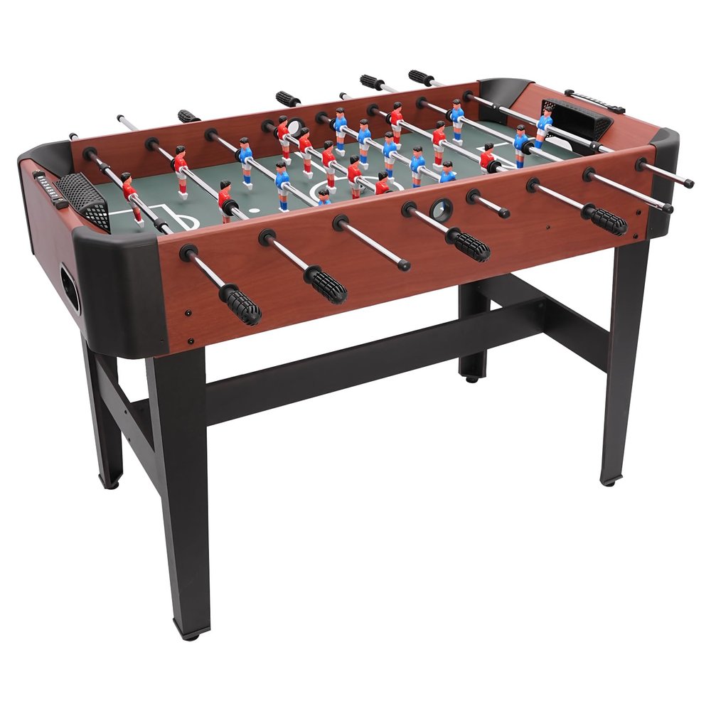 Foosball Table,8-Rod Design Soccer Table Game,Free Standing Foosball Table with Ball Storage Box and Comfort Grip,Modern Foosball Game Table for Living Room,Game Room,Office Break Area