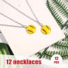 12pcs Baseball Necklace, 23.35in Adjustable Sports Charm Jewelry Alloy Friendship Pendant Sports Themed Softball Chain Gifts for Baseball Player Lovers Party Favors view 4