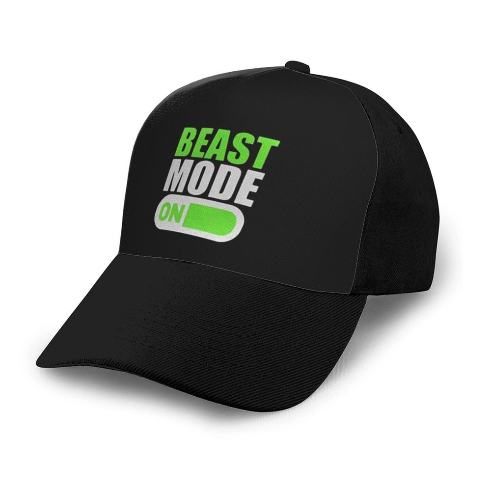 BUECDHYEI Beast Mode Bodybuilding Trucker Hat for Men Women - Outdoors Baseball Snapback Cap Black