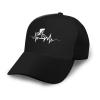 BUECDHYEI Mountain Bike Heartbeat Trucker Hat for Men Women - Outdoors Baseball Snapback Cap Black view 1