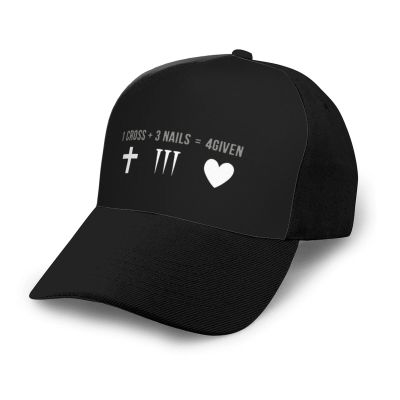 1 Cross 3 Nails 4 Given Christian Cross Trucker Hat for Men Women - Outdoors Baseball Snapback Cap Black
