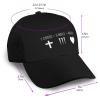 1 Cross 3 Nails 4 Given Christian Cross Trucker Hat for Men Women - Outdoors Baseball Snapback Cap Black view 3