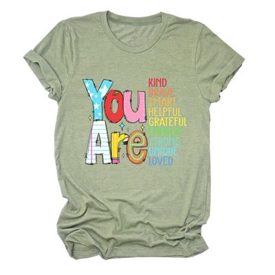 You are Kind You are Brave You are Smart T-Shirt, Mom Mommy Inspirational T Shirt Short Sleeve Printed Tee Top