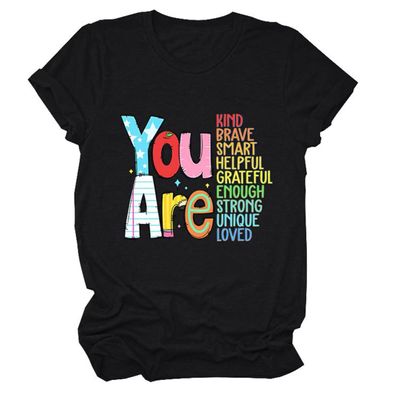 You are Kind You are Brave You are Smart T-Shirt, Mom Mommy Inspirational T Shirt Short Sleeve Printed Tee Top