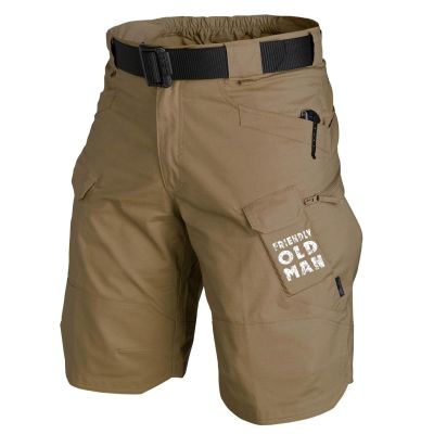 FONMA Mens Cargo Shorts 2025 Summer Outdoor Tactical Shorts Solid/Patriotic Printed Military Pants with Multi Pockets Browns Large