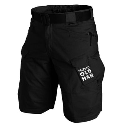 FONMA Mens Cargo Shorts 2025 Summer Outdoor Tactical Shorts Solid/Patriotic Printed Military Pants with Multi Pockets Black XX-Large