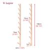Blazea Wooden Yoga Mat Holder Wall Mount, Large Home Gym Wall Storage Shelf, 9 Layer Foam Roller Organization, Yoga Workout Exercise Equipment Rack for Studio view 2