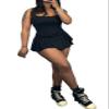LROSEY Summer Skirt Sets Women 2 Piece Outfits Camisole Tops and Flared Mini Skirts With Shorts Underneath Lounge Set view 1