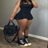 LROSEY Summer Skirt Sets Women 2 Piece Outfits Camisole Tops and Flared Mini Skirts With Shorts Underneath Lounge Set view 3