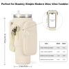 GOEWY Water Bottle Carrier Bag for Stanley 40 oz Tumbler with Phone Pocket Neoprene Water Bottle Holder with Shoulder & Handheld Strap Stanley Cup Accessories view 2