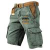 Cargo Shorts for Men Summer Casual Outdoor Tactical Short SolidPatriotic Printed Distressed Washed Military Short Browns 4X-Large Greens Small view 1