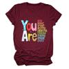 You are Kind You are Brave You are Smart T-Shirt, Mom Mommy Inspirational T Shirt Short Sleeve Printed Tee Top view 1